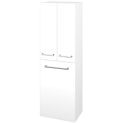 Dřevojas - Vysoká skříň s košem na prádlo DOS SVD3K 50 - M01 Bílá mat / Úchytka T03 / M01 Bílá mat (209650C)