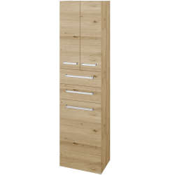 Dřevojas - Vysoká skříň s košem na prádlo DOS SVD3Z2K 50 - D22 Karamel / Úchytka T01 / D22 Karamel (458850A)