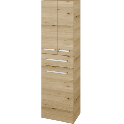 Dřevojas - Vysoká skříň s košem na prádlo DOS SVD3ZK 50 - D22 Karamel / Úchytka T01 / D22 Karamel (459390A)