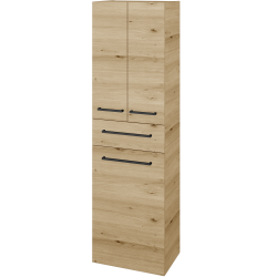 Dřevojas - Vysoká skříň s košem na prádlo DOS SVD3ZK 50 - D22 Karamel / Úchytka T06 / D22 Karamel (459390H)