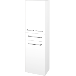 Dřevojas - Vysoká skříň s košem na prádlo DOS SVD3ZK 50 - M01 Bílá mat / Úchytka T03 / M01 Bílá mat (356835C)