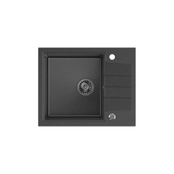 Dřez Quadron PETER116 černá nerez elem HCQP6250CZK (PETER116BLNRZ)