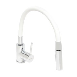 Dřezová baterie Ceramia S-Line Pro se silikonovým ramínkem bílá/chrom SIKOBSLPRO290B2F (SIKOBSLPRO290B2F)