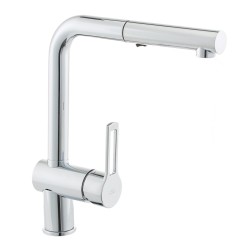 Dřezová baterie Paffoni Ringo s vytahovací sprškou, 2 proudy chrom RIN285 (RIN285)
