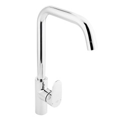 Dřezová baterie SAT DARK s otočným ramínkem chrom SATBSDA280LCR (SATBSDA280LCR)