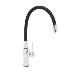 Dřezová baterie SAT se silikonovým ramínkem černá/chrom SATBSD290C (SATBSD290C)