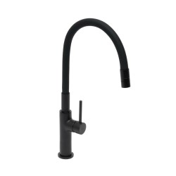 Dřezová baterie SAT se silikonovým ramínkem černá matná SATBSD290CM (SATBSD290CM)