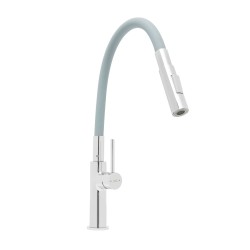 Dřezová baterie SAT se silikonovým ramínkem šedá/chrom SATBSD290S2F (SATBSD290S2F)