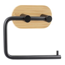 Držák toaletního papíru na nalepení, černá-bambus, AWD Interior 1765 (AWD02091765)
