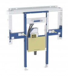 Duofix Předstěnová instalace pro umyvadlo Geberit ONE 105 cm, pro nástěnnou armaturu ONE, podomítkový sifon a prvek Clou, na výšku místnosti (111.073.00.2)