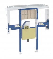 Duofix Předstěnová instalace pro umyvadlo Geberit ONE 105 cm, pro nástěnnou armaturu, podomítkový sifon a prvek Clou, na výšku místnosti (111.083.00.2)