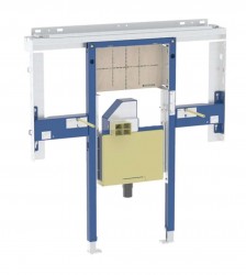 Duofix Předstěnová instalace pro umyvadlo Geberit ONE 120 cm, pro nástěnnou armaturu, podomítkový sifon a prvek Clou, na výšku místnosti (111.084.00.2)