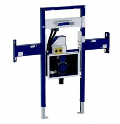 Duofix Předstěnová instalace pro umyvadlo Geberit ONE 90 cm, pro nástěnnou armaturu ONE, podomítkový sifon a prvek Clou, částečně vysoká (111.092.00.1)