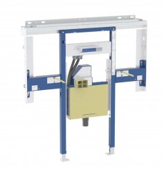 Duofix Předstěnová instalace pro umyvadlo Geberit ONE 90 cm, pro nástěnnou armaturu ONE, podomítkový sifon a prvek Clou, na výšku místnosti (111.072.00.2)