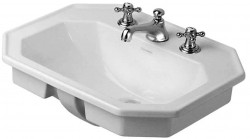 DURAVIT - 1930 Umyvadlo nábytkové 58x47 cm, s přepadem, 1 otvor pro baterii, bílá (0476580000)