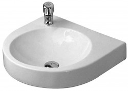 DURAVIT - Architec Umyvadlo 58x52 cm, bez přepadu, 1 otvor vpravo, WonderGliss, bílá (04495800081)