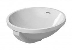 DURAVIT - Architec Umyvadlo na desku, průměr 40 cm, bez otvoru pro baterii, s WonderGliss, alpská bílá (04684000001)
