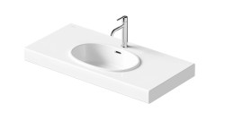 DURAVIT - Balcoon Umyvadlo 100x48 cm, s přepadem, otvor pro baterii, s výpustí, DuraShield, bílá (241210AA00)