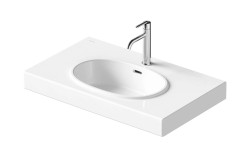 DURAVIT - Balcoon Umyvadlo 80x48 cm, s přepadem, otvor pro baterii, s výpustí, DuraShield, bílá (241280AA00)