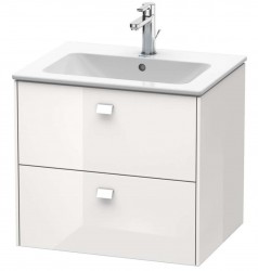 DURAVIT - Brioso Umyvadlová skříňka 55x62x48 cm, 2 zásuvky, lesklá bílá (BR410102222)