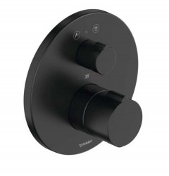 DURAVIT - C.1 Sprchová termostatická baterie pod omítku, pro 2 spotřebiče, matná černá (C14200014046)