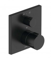 DURAVIT - C.1 Vanová termostatická baterie pod omítku, pro 2 spotřebiče, matná černá (C15200013046)