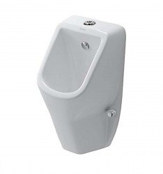 DURAVIT - D-Code Pisoár, horní přívod vody, Rimless, s HygieneGlaze, alpská bílá (0828302000)