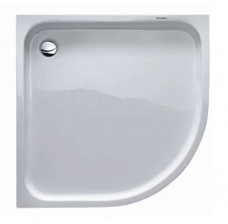 DURAVIT - D-Code Sprchová vanička čtvrtkruhová 90x90 cm, Antislip, alpská bílá (720108000000001)