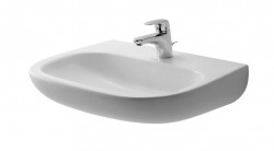 DURAVIT - D-Code Umyvadlo Med, 55x43 cm, s 1 otvorem pro baterii, alpská bílá (23115500002)