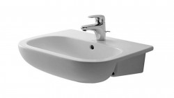 DURAVIT - D-Code Umyvadlo zápustné 55x44 cm, s 1 otvorem pro baterii, alpská bílá (0339550000)