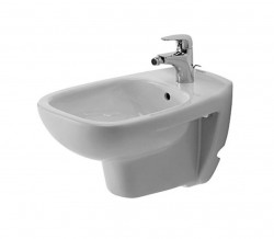 DURAVIT - D-Code Závěsný bidet, 355x545 mm, otvor pro baterii, bílá (22571500002)