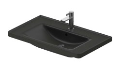 DURAVIT - D-Neo Umyvadlo 80x48 cm, s přepadem, otvor pro baterii, antracit (2367801300)