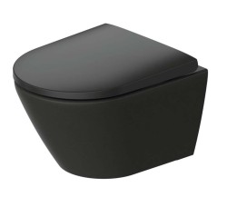 DURAVIT - D-Neo Závěsné WC, Rimless, DuraShield, antracit (258809AD00)
