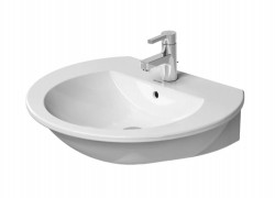 DURAVIT - Darling New Umyvadlo 65x55 cm, s 1 otvorem pro baterii, s WonderGliss, alpská bílá (2621650000)