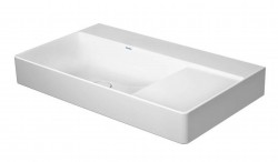 DURAVIT - DuraSquare Umyvadlo 80x47 cm, levé, DuraCeram, alpská bílá (2348800070)