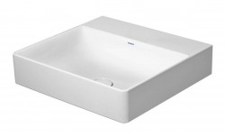 DURAVIT - DuraSquare Umyvadlo na desku, 50x47 cm, bez přepadu, bez otvoru pro baterii, DuraCeram, bílá (2353500079)