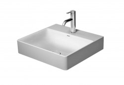 DURAVIT - DuraSquare Umyvadlo na desku, 50x47 cm, bez přepadu, s otvorem pro baterii, DuraCeram, bílá (2353500071)
