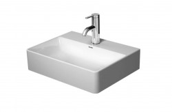 DURAVIT - DuraSquare Umývátko 45x35 cm, bez přepadu, s otvorem pro baterii, DuraCeram, bílá (0732450071)