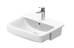 DURAVIT - DuraStyle Basic Umyvadlo 55x47 cm, s přepadem, otvor pro baterii, bílá (03765500002)