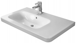 DURAVIT - DuraStyle Umyvadlo 80x48 cm, s přepadem, s otvorem pro baterii, WonderGliss, bílá (23258000001)