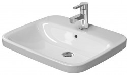 DURAVIT - DuraStyle Umyvadlo nábytkové 62x50 cm, s 1 otvorem pro baterii, s WonderGliss, bílá (03746200001)