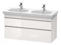 DURAVIT - DuraStyle Umyvadlová skříňka 61x115x45 cm, 2 zásuvky, lesklá bílá (DS648602222)