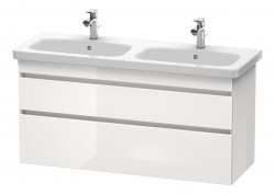 DURAVIT - DuraStyle Umyvadlová skříňka 61x123x45 cm, 2 zásuvky, lesklá bílá (DS649802222)