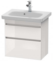 DURAVIT - DuraStyle Umyvadlová skříňka Compact, 61x58x37 cm, 2 zásuvky, lesklá bílá (DS647902222)