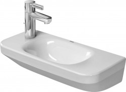DURAVIT - DuraStyle Umývátko 50x22 cm, bez přepadu, bez otvoru pro baterii, WonderGliss, bílá (07135000001)