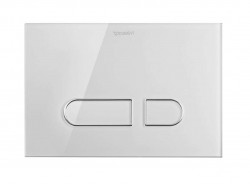 DURAVIT - DuraSystem Ovládání splachování, bílé sklo (WD5002012000)