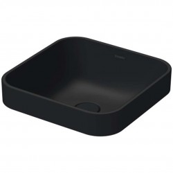 DURAVIT - Happy D.2 Plus Umyvadlová mísa zápustná, 40x40 cm, bez přepadu, WonderGliss, antracit mat (23594013001)