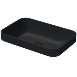 DURAVIT - Happy D.2 Plus Umyvadlová mísa zápustná, 60x40 cm, bez přepadu, WonderGliss, antracit mat (23596013001)