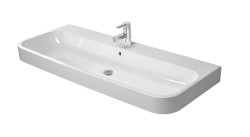 DURAVIT - Happy D.2 Umyvadlo 120x51 cm, s přepadem, otvor pro baterie, bílá (2318120027)