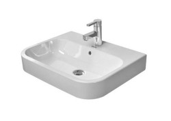 DURAVIT - Happy D.2 Umyvadlo 60x46 cm, s přepadem, otvor pro baterii, bílá (2315600060)